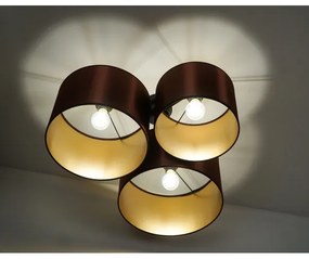 Duolla - Felületre szerelhető csiillár ROLLER TRIO SHINY 3xE27/15W/230V réz/arany