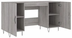 vidaXL szürke sonoma színű szerelt fa íróasztal 140x50x75 cm