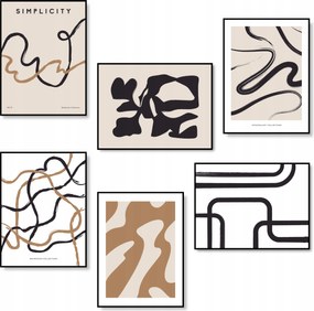 Geometrikus Poszter Dekoráció Boho Poszter Szett 6 db-os A4 *Sok minta*