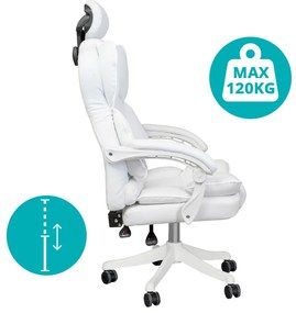 Lux főnöki forgószék, több típusban-fehér
