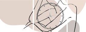 Kép - Női test vonal művészet N⁰1 (órával) (90x30 cm)