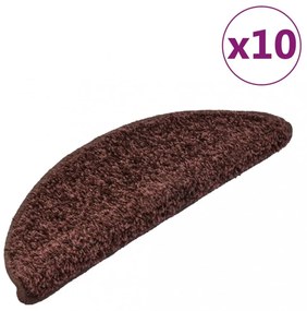 10 db barna, félkör alakú, nagy lépcsőszőnyeg 65 x 21 x 4 cm