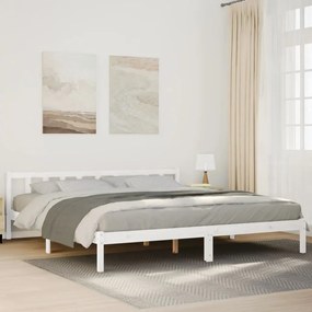 fehér tömör fenyő extra hosszú ágykeret matrac nélkül 180x220cm