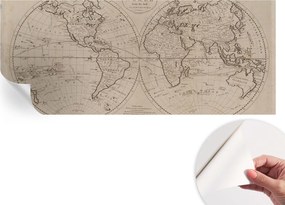Öntapadós Dekoratív Fotótapéta Hálószobába Régi térkép 250x104 cm