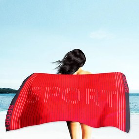 Sport Piros strandtörölköző