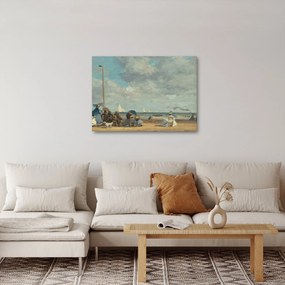 Kép - Eugène Boudin, Beach  at Trouville, reprodukciók (70x50 cm)