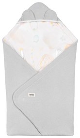 Lionelo - Autósüléshez való pólya TRAVEL SWADDLE 90x90 cm Szürke Léggömb