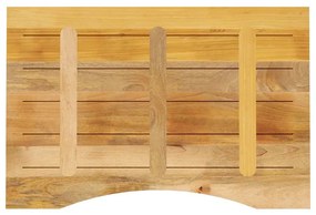 tömör nyers mangófa íves asztallap 90 x 50 x 2,5 cm