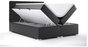 Franciaágy Boxspring 160 cm Clady (fekete öko-bőr) (tárolóhellyel). Akció -17%. 1044199