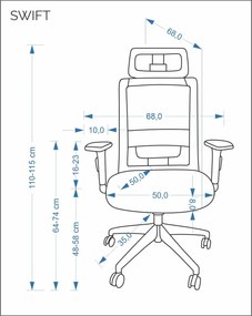 Swift irodai forgószék Multiblock funkcióval fekete