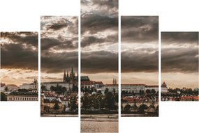 Prágai vár a félhomályban képe (150x105 cm)