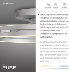 Paul Neuhaus modern mennyezeti lámpa pure loop eloxált alumínium pln6552-95