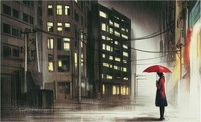 Fotótapéta Flizelin Dekoratív Hálószoba Eső város 416x254