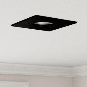 Beépített Spotlámpák 24 db Négyzet GU10 Fekete 91x91 mm
