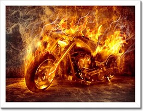 Poszterek keretben 40x30 Chopper a tűzben