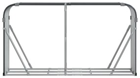 antracitszürke horganyzott acél rönktartó 180 x 45 x 100 cm