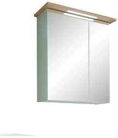 Zöld függő fürdőszoba szekrény tükörrel 60x72 cm Set 963 - Pelipal
