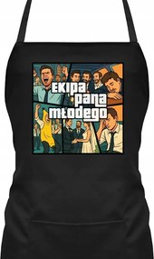 Nyomott mintás ajándék kötény Vőlegény csapat