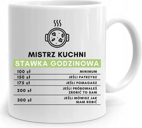 Bögre Ajándék Konyhai Mesternek Óradíj Nyomtatott Fényképpel