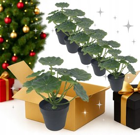 6x Mesterséges semela virág dekoráció 22 cm realisztikus, elegáns virág