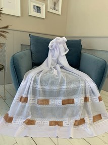 Kész függöny barna görög mintával 300x180 cm