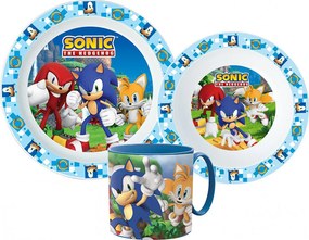 Sonic a sündisznó Adventure étkészlet, micro műanyag szett bögrével 265 ml