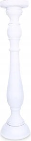 Gyertyatartó fa oszlop gyertyatartó fehér 37cm