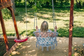 Szürke függőszék KOLUMBIA párnával