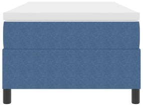 Boxspring Ágy Mattal Kék Egyszemélyes Corduroy Szövet
