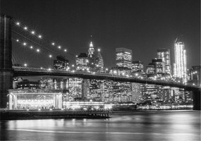 Flizelin tapéta Divatos 3D fali ragasztóval Éjszakai panoráma 208x146 Ragasztó