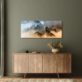 Farkasok üvöltése a holdra képe (120x50 cm)