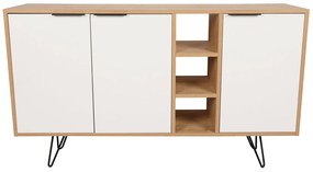 Konzolasztal Clara Console - Oak, Fehér