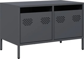 vidaXL antracitszürke hidegen hengerelt acél TV-szekrény 68x39x43,5 cm