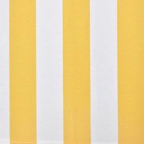 feltekerhető motoros napellenző, sárga-fehér, 400 cm