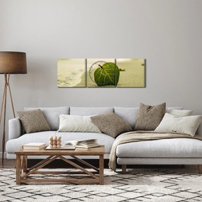 Kép egy levél a homokban (órával) (90x30 cm)