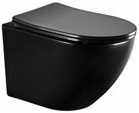 Mexen LENA Perem nélküli akasztós tál szabadon eső üléssel SLIM, 48 x 36 cm, fekete, 3322XX85-39100185