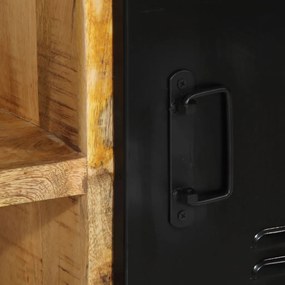 Cipőpad 100x40x50 cm Tömör Fa Durva Mangó