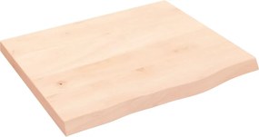 vidaXL kezeletlen tömör fa fürdőszobai pult 60x50x(2-4) cm