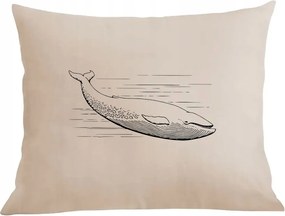 Párna párnahuzat vagány nyomott mintás Bálna
