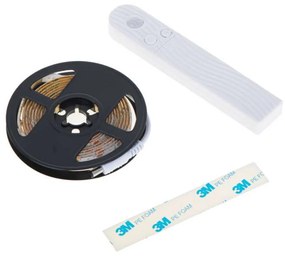2 méteres elemes-USB-s LED szalag, mozgásérzékelős, meleg fehér