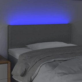 világosszürke szövet LED-es fejtámla 80 x 5 x 78/88 cm