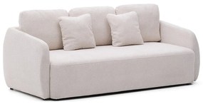 Krémszínű zsenília kinyitható kanapé 225 cm Laira – Kave Home