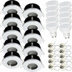 Süllyesztett lámpatest halogén IP44 mennyezeti fürdőszoba lámpatest Led GU10 7W