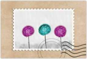 Poszterek 120x80 Lila pitypangok