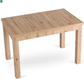 szett étkezőasztal SKUBI 120-160 cm artisan tölgy és 4 szék RODRI bézs