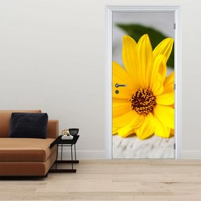 Fotótapéta ajtóra - Sárga virágok (95x205cm)
