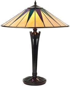 Endon 64045 - Tiffany DARK STAR asztali lámpa 2xE27/60W/230V, Ø 49 cm