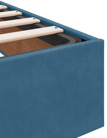 Ágykeret Kék 200 x 200 cm Bársony