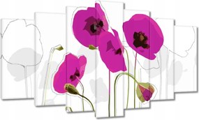 Vászonkép 140x80 Lila pipacsok Virágok