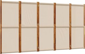vidaXL 5 paneles tópszínű térelválasztó 350 x 180 cm